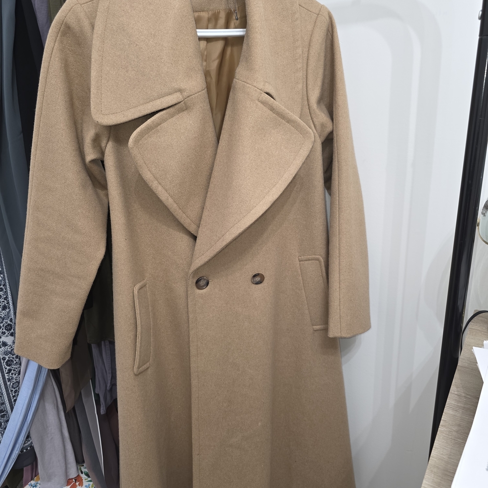 ASOS Tan Double-Breasted Trench Coat